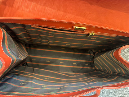 Loewe Velazquez Twist Tote Bag in Orange Leather