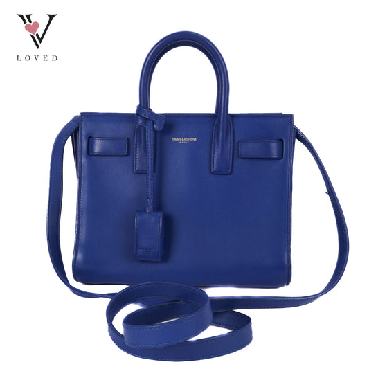 Nano Sac De Jour In Blue Smooth Leather