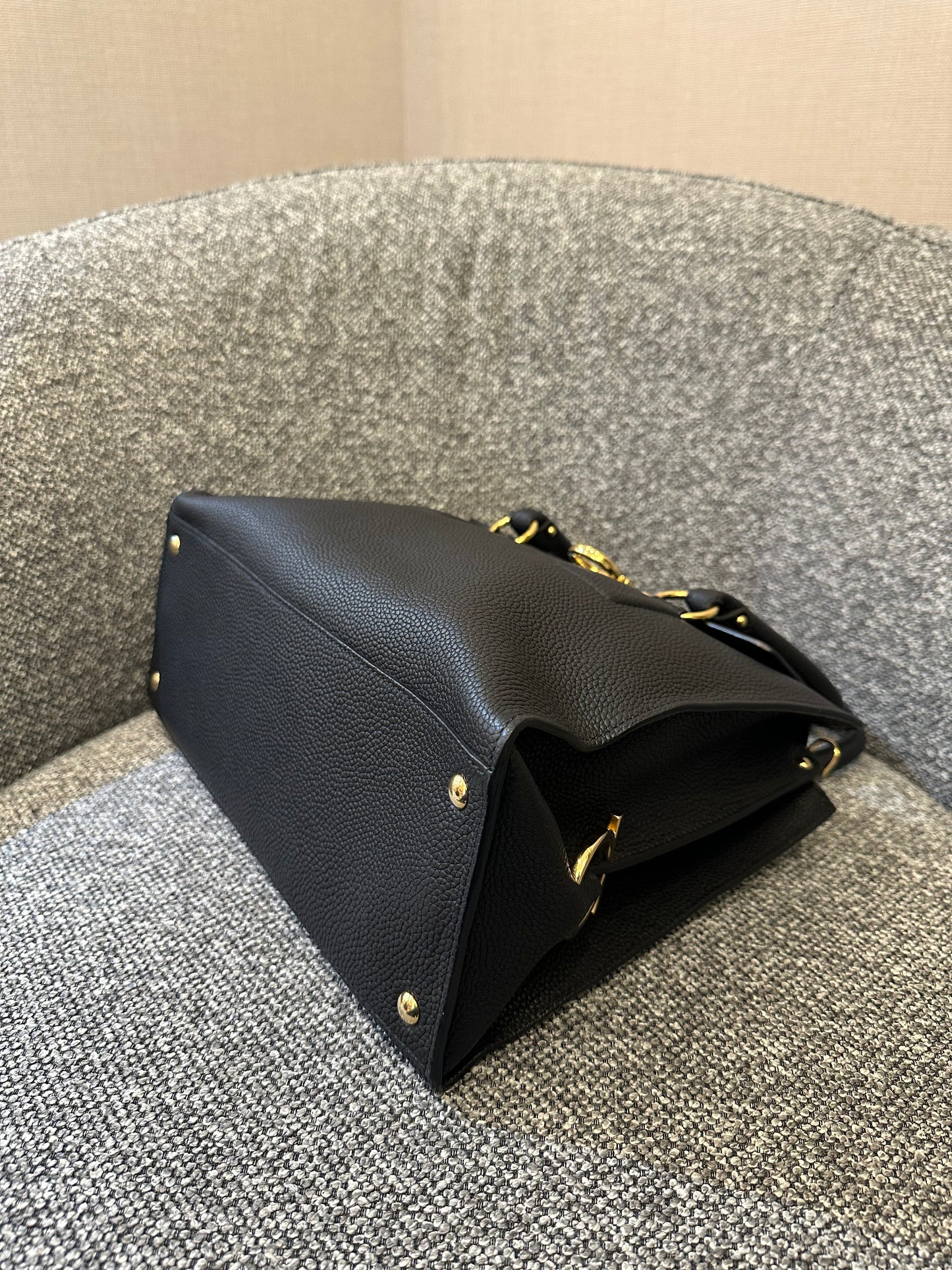 Salvatore Ferragamo Lotty Satchel in Black Leather