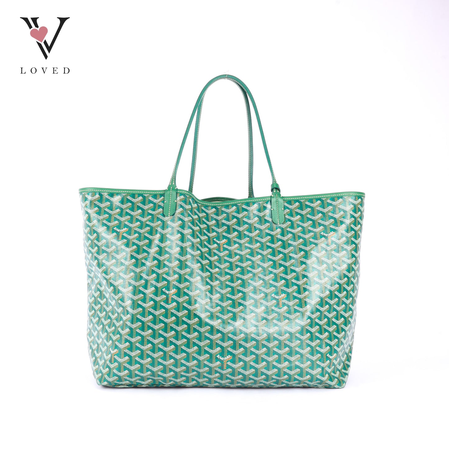 Goyard Saint Louis GM Tote Bag in Green Goyardine Canvas