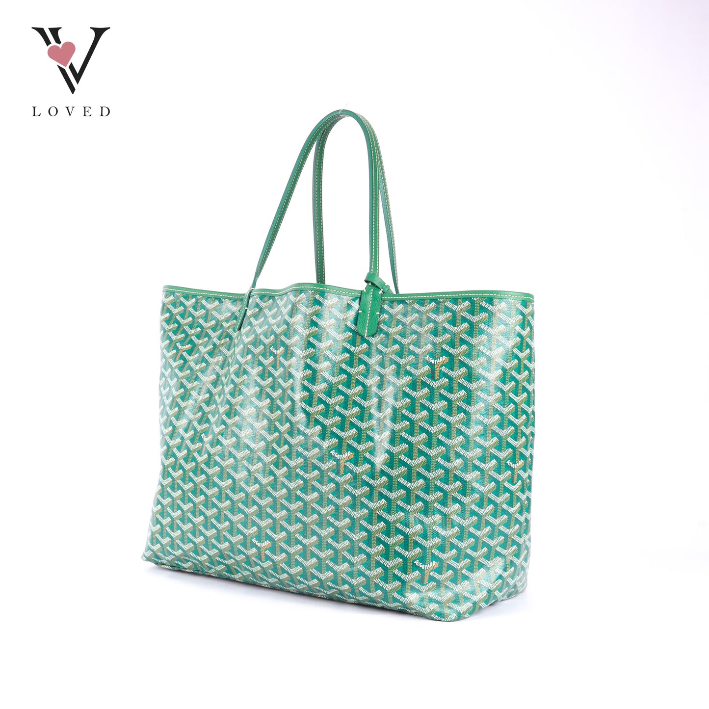 Goyard Saint Louis GM Tote Bag in Green Goyardine Canvas