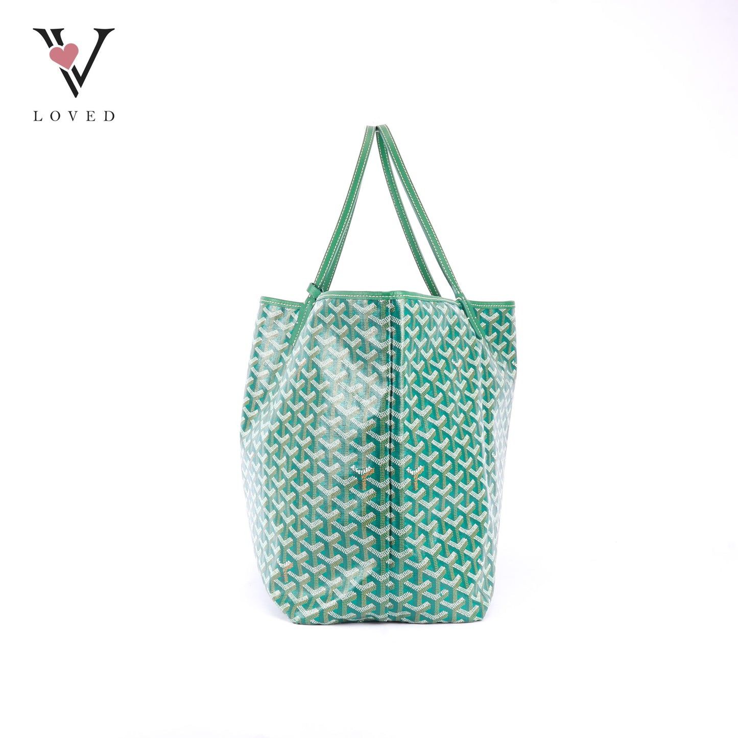 Goyard Saint Louis GM Tote Bag in Green Goyardine Canvas