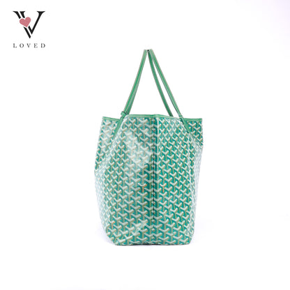 Goyard Saint Louis GM Tote Bag in Green Goyardine Canvas
