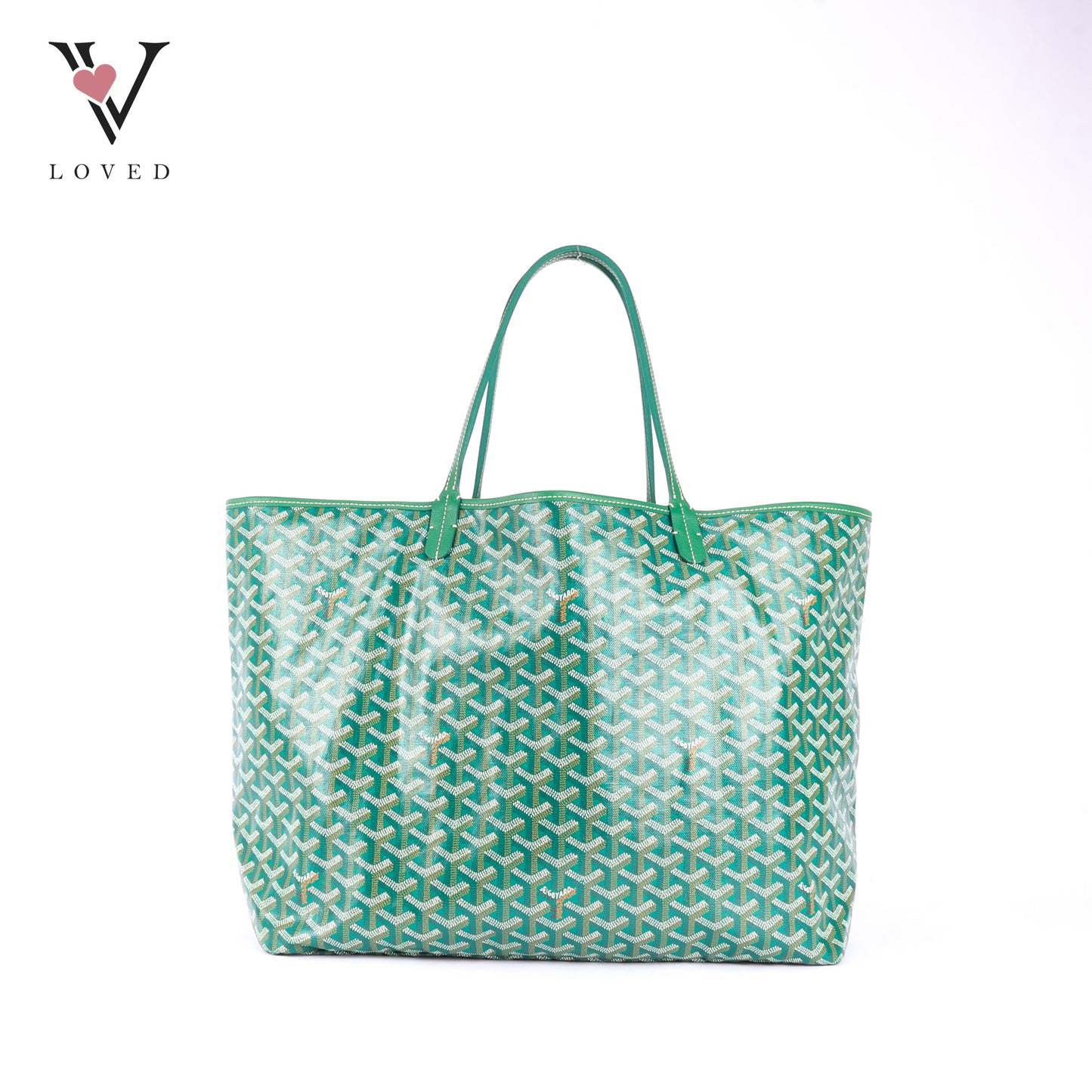 Goyard Saint Louis GM Tote Bag in Green Goyardine Canvas