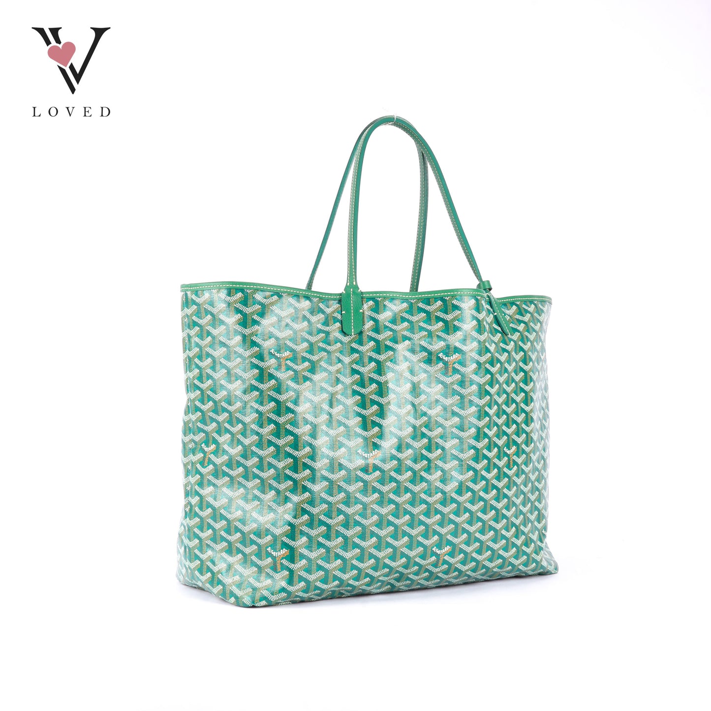 Goyard Saint Louis GM Tote Bag in Green Goyardine Canvas