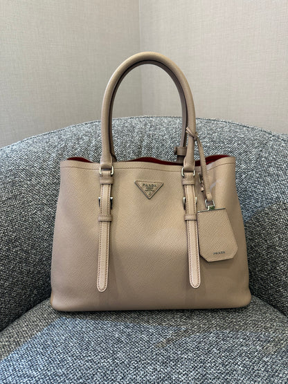 Prada Saffiano Leather Cuir Double Bag