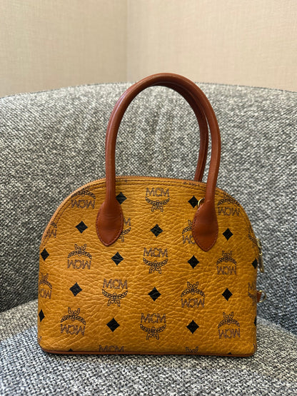 MCM Visetos Monogram Satchel Handbag