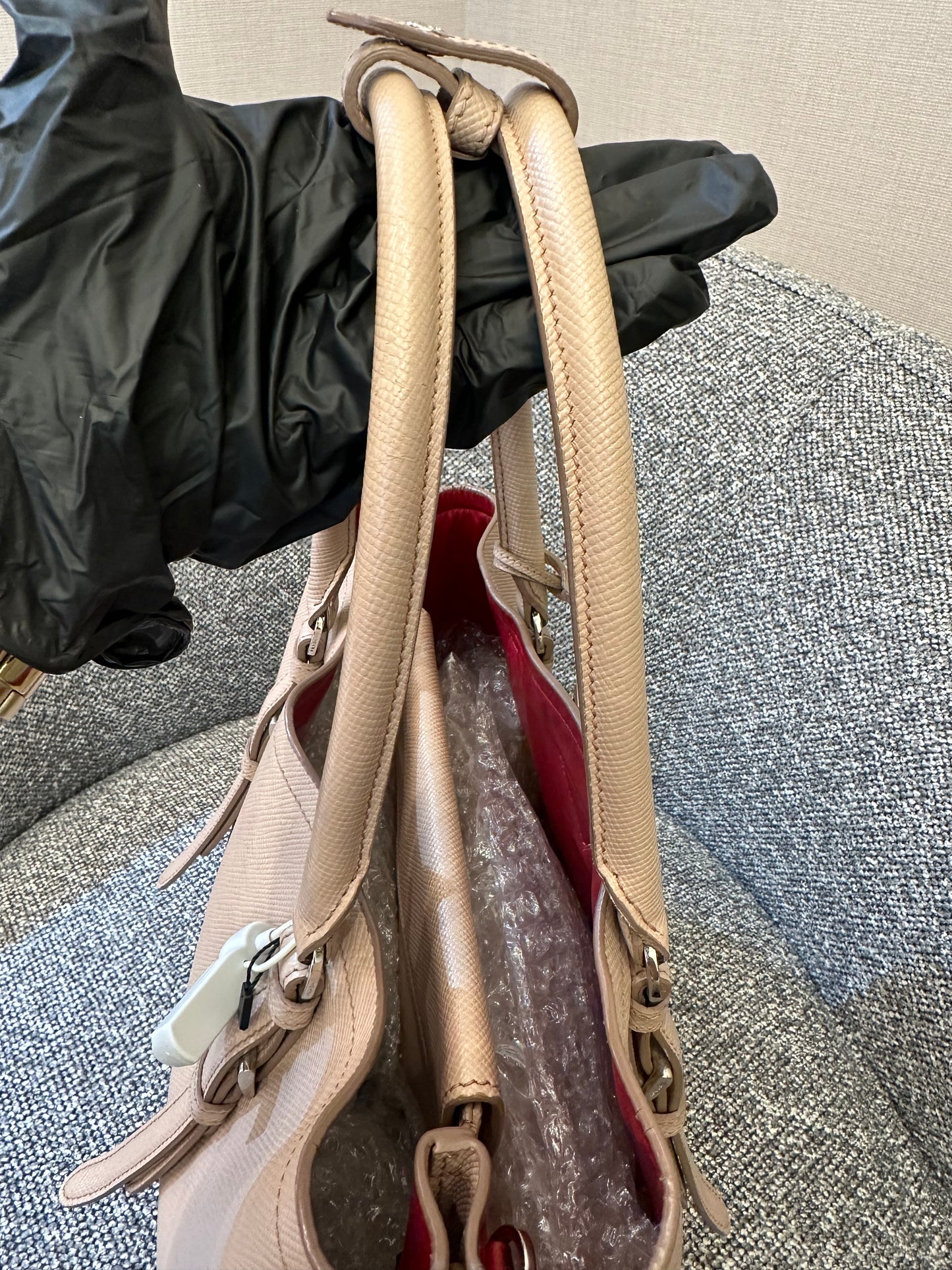 Prada Saffiano Leather Cuir Double Bag
