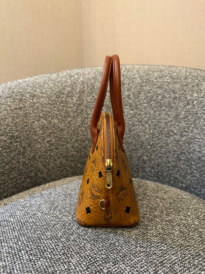 MCM Visetos Monogram Satchel Handbag