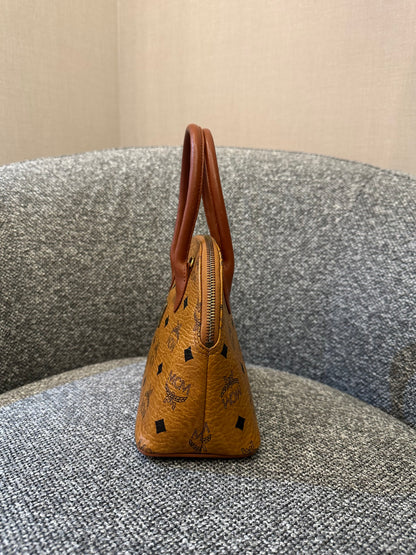 MCM Visetos Monogram Satchel Handbag