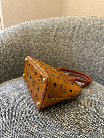 MCM Visetos Monogram Satchel Handbag