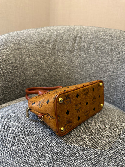 MCM Visetos Monogram Satchel Handbag
