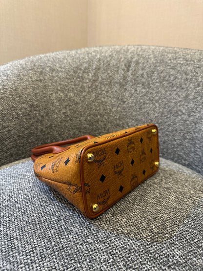 MCM Visetos Monogram Satchel Handbag