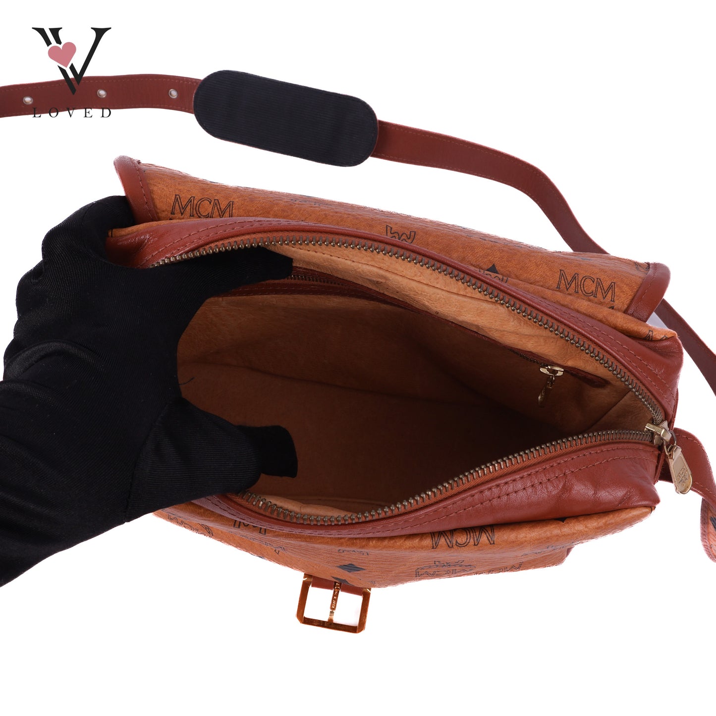Vintage Visetos Flap Messenger Bag