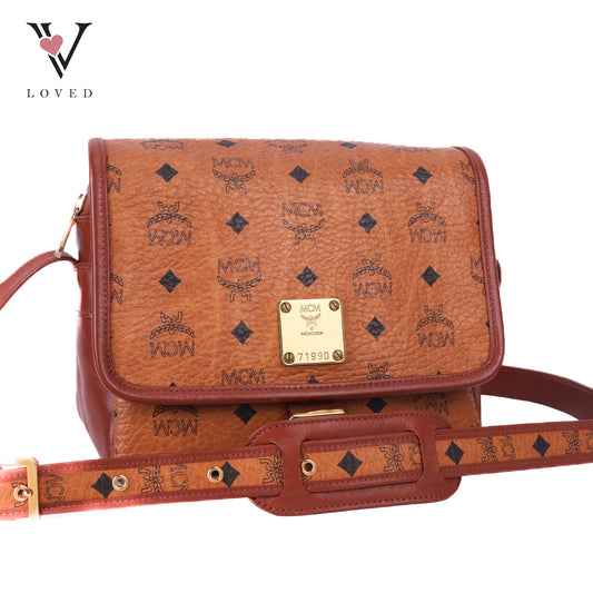 Vintage Visetos Flap Messenger Bag