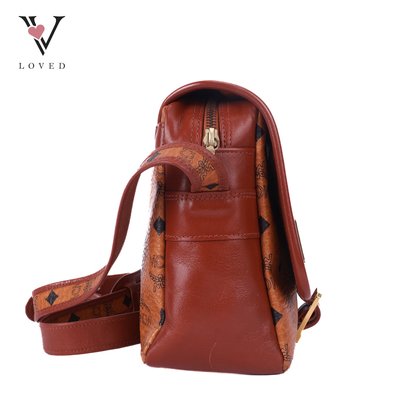 Vintage Visetos Flap Messenger Bag