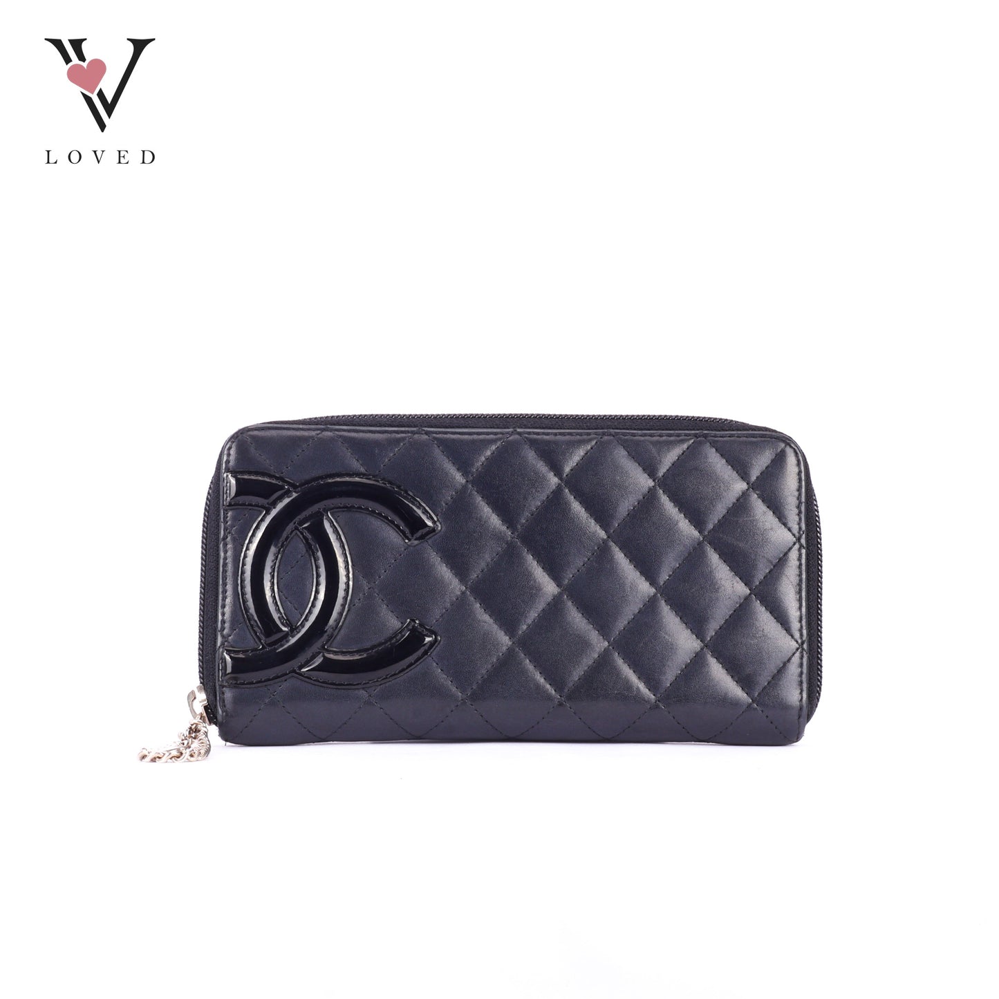 Chanel Cambon Line Long Wallet in Black Quilted Leather