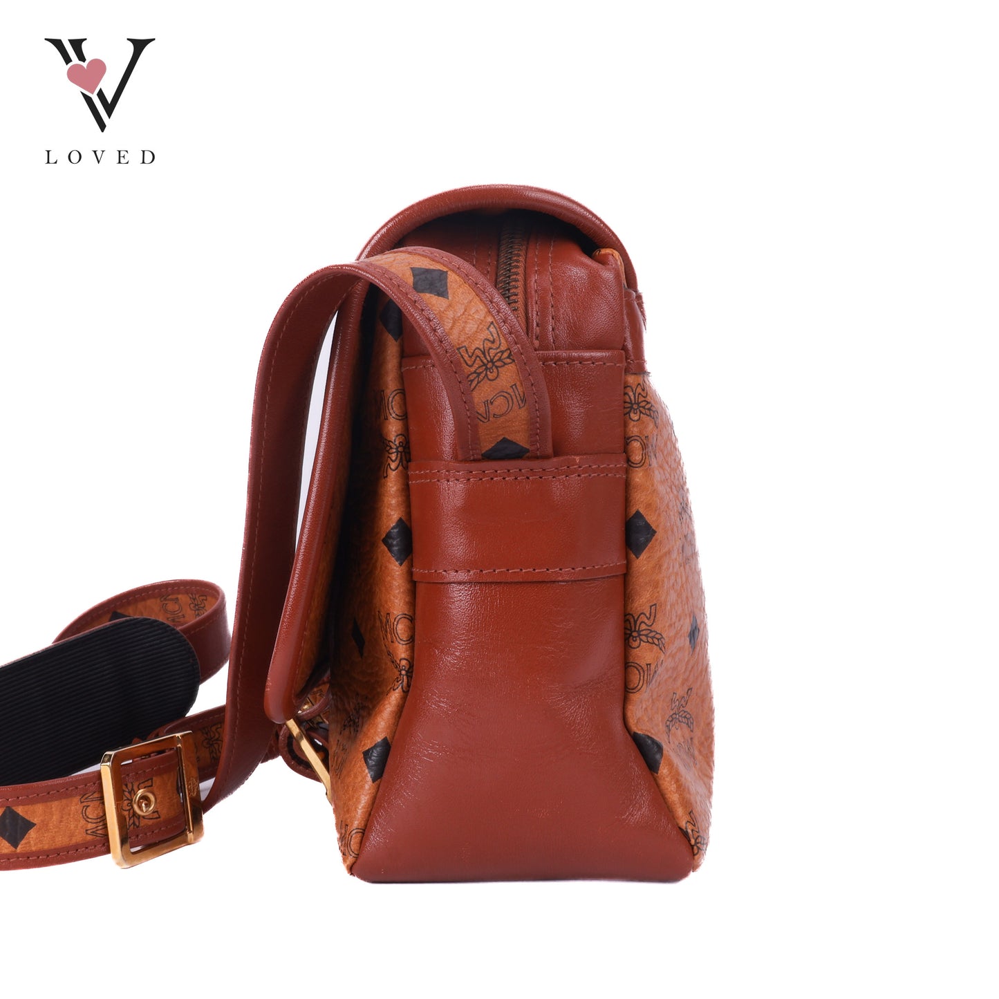 Vintage Visetos Flap Messenger Bag