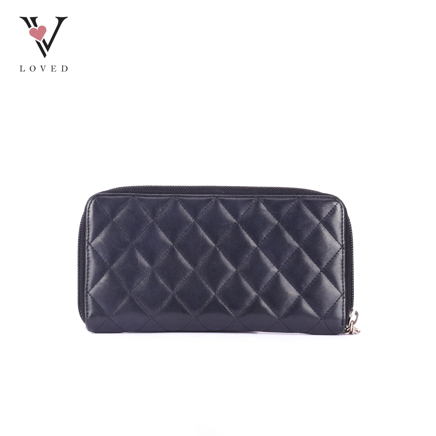 Chanel Cambon Line Long Wallet in Black Quilted Leather