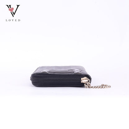 Chanel Cambon Line Long Wallet in Black Quilted Leather