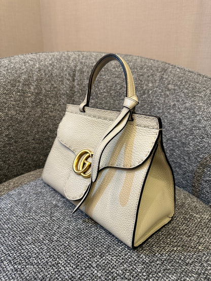Gucci GG Marmont MIni Top Handle Bag in White