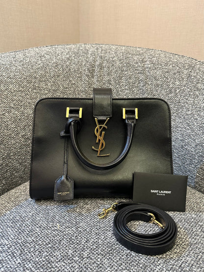 Yves Saint Laurent Baby Cabas in Black Leather