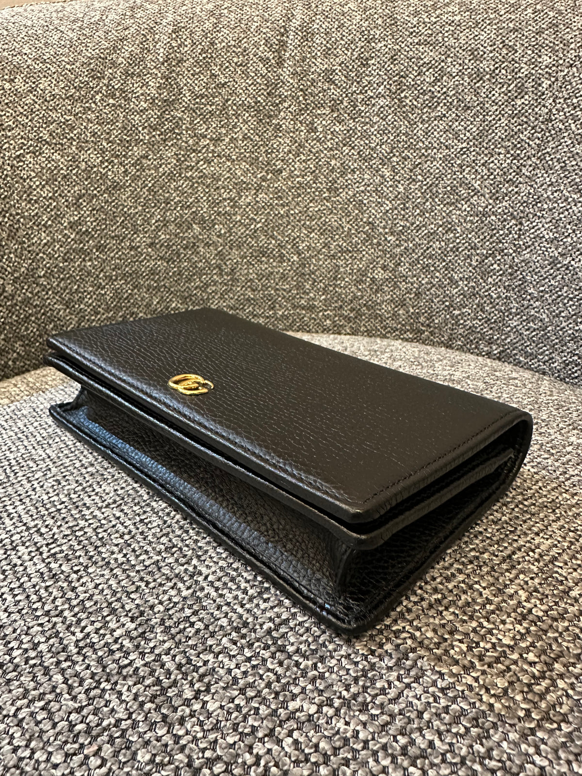 Gucci Marmont Wallet on Chain in Black Leather