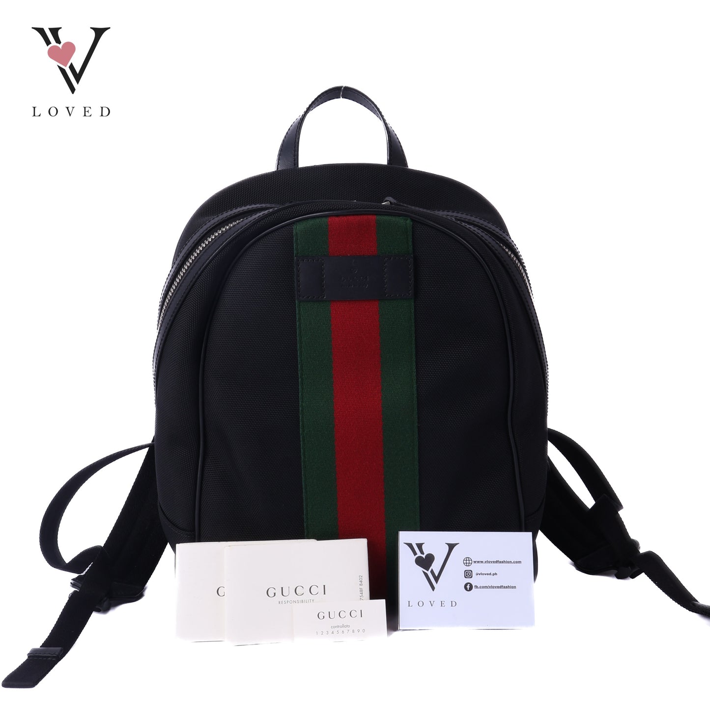 Black Canvas Techno Web Backpack