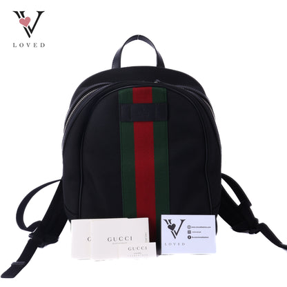 Black Canvas Techno Web Backpack
