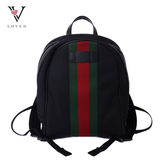 Black Canvas Techno Web Backpack