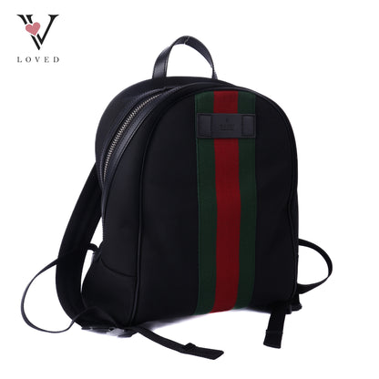 Black Canvas Techno Web Backpack