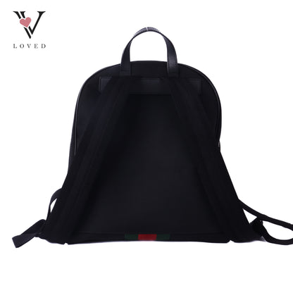 Black Canvas Techno Web Backpack