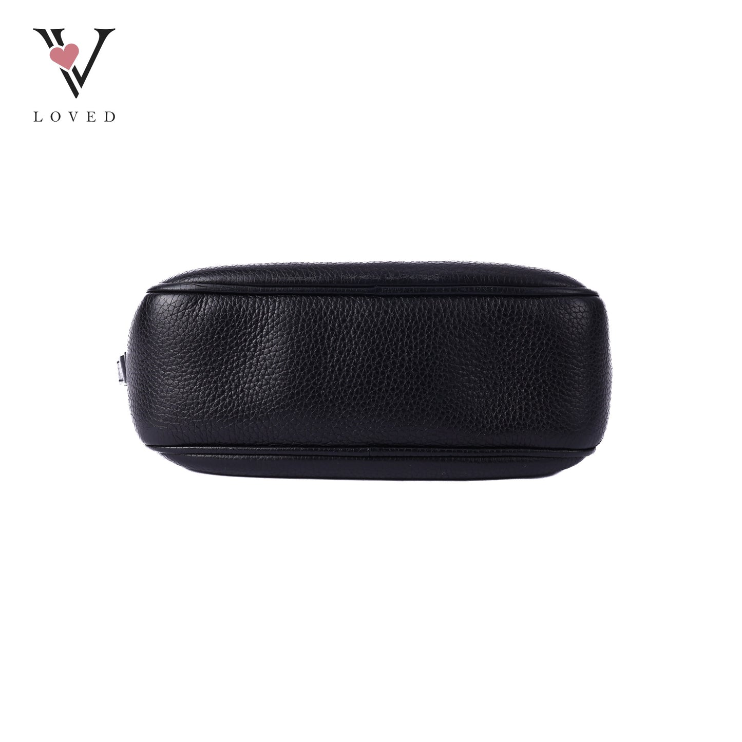 Soho Crossbody Disco Bag in Black Calfskin Leathe