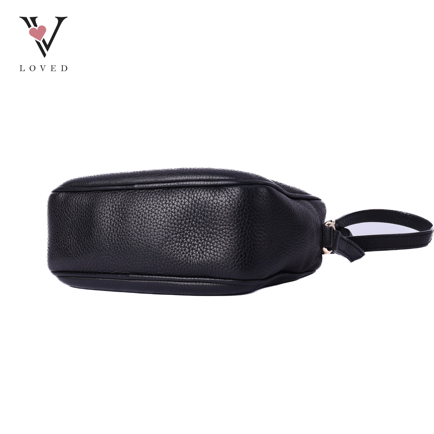 Soho Crossbody Disco Bag in Black Calfskin Leathe