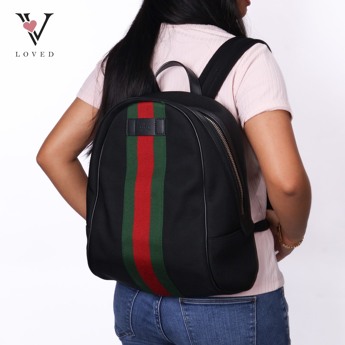 Black Canvas Techno Web Backpack