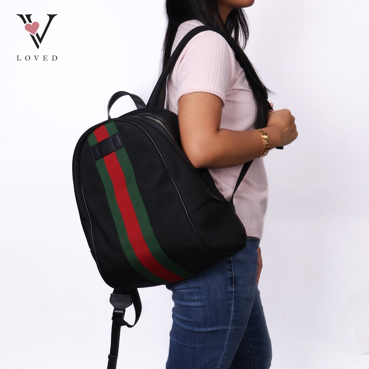 Black Canvas Techno Web Backpack