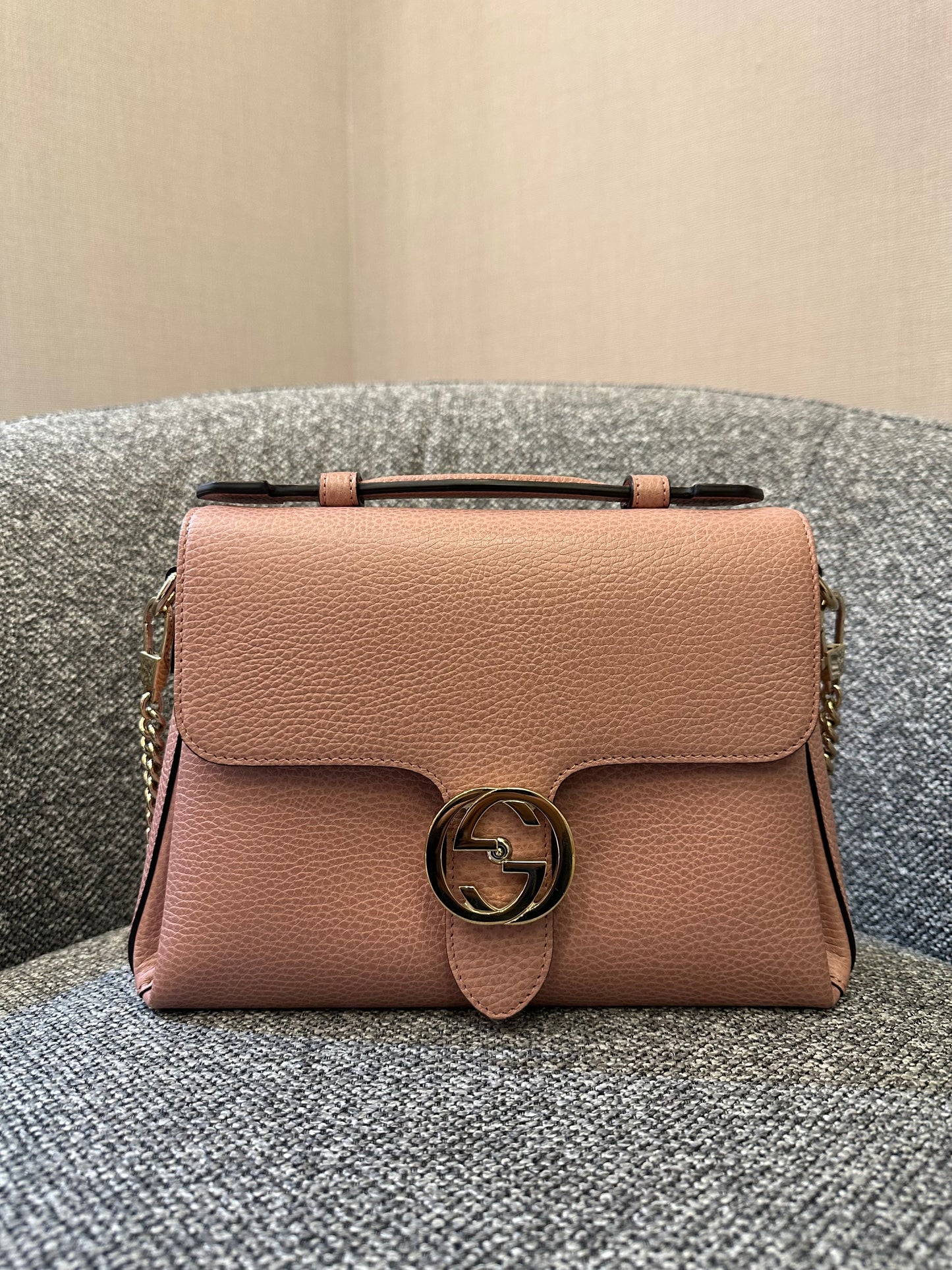 Gucci Interlocking G Top Handle Bag in Pink