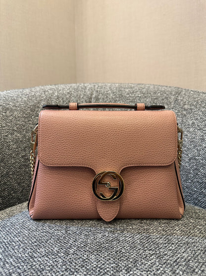 Gucci Interlocking G Top Handle Bag in Pink
