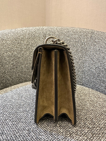 Gucci Dionysus GG Supreme Medium Shoulder Bag in Beige Canvas