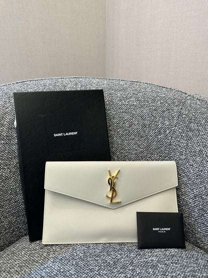 Yves Saint Laurent Uptown Pouch in White