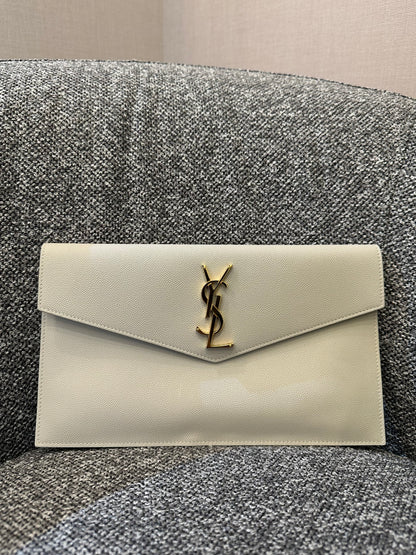 Yves Saint Laurent Uptown Pouch in White