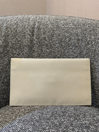 Yves Saint Laurent Uptown Pouch in White