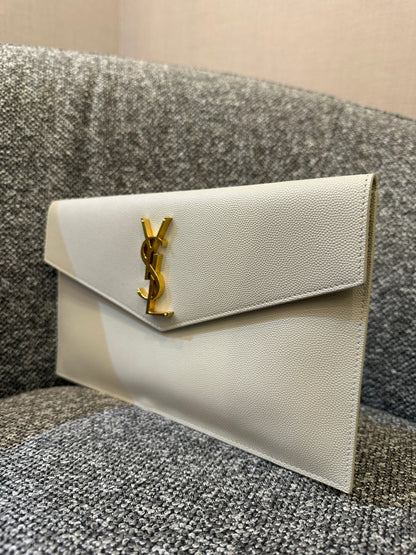 Yves Saint Laurent Uptown Pouch in White