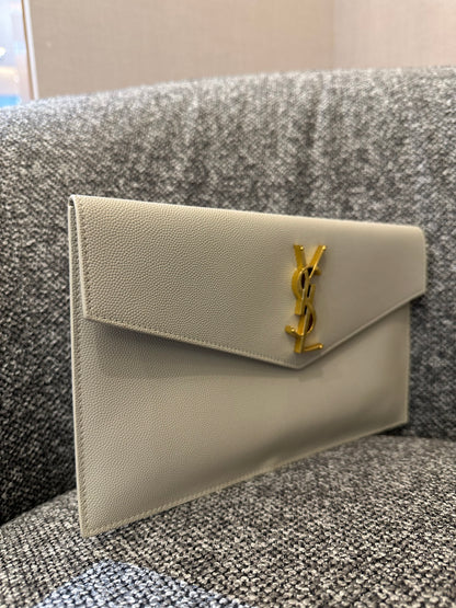 Yves Saint Laurent Uptown Pouch in White