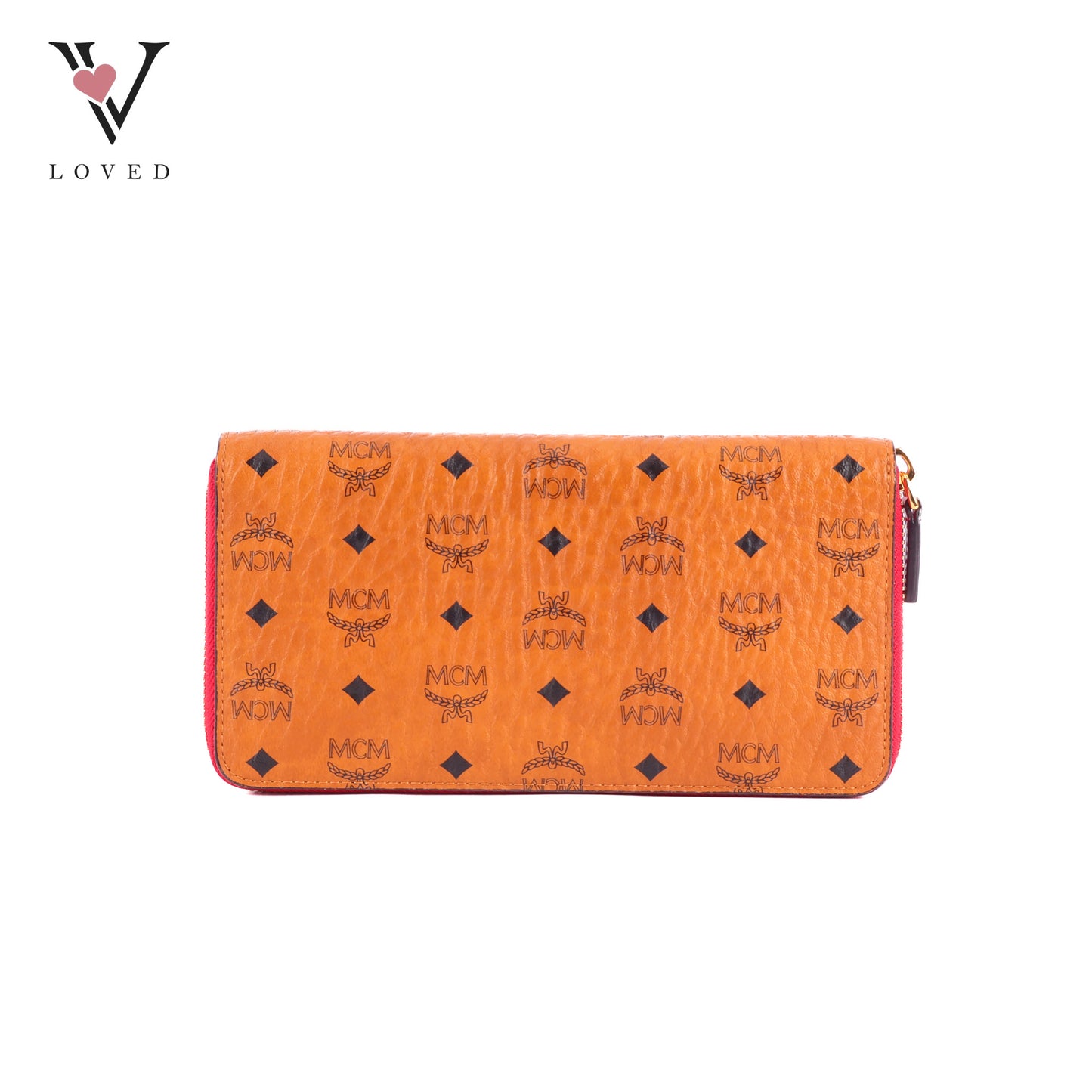 MCM Long Zip-Around Wallet in Visetos Monogram Coated Canvas