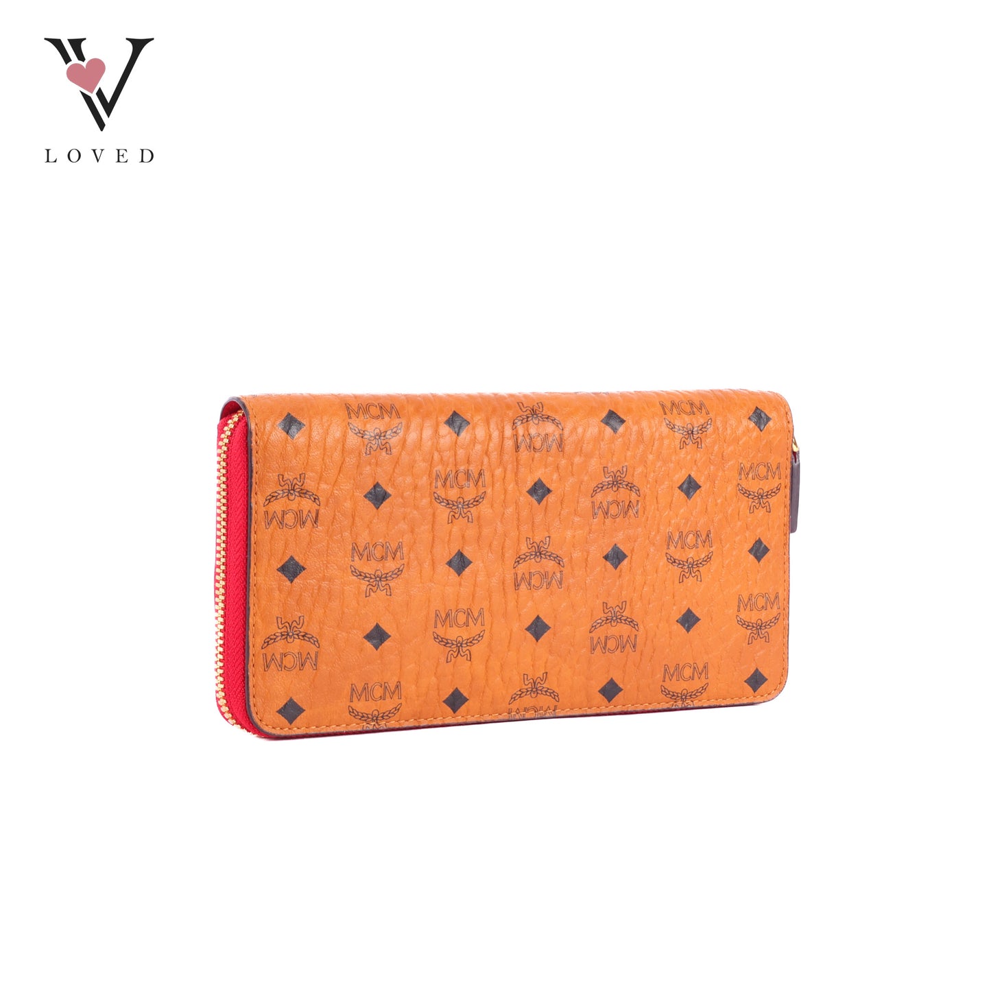 MCM Long Zip-Around Wallet in Visetos Monogram Coated Canvas