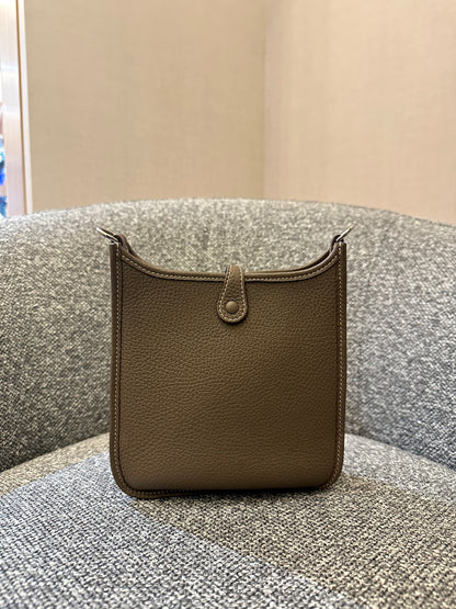 Hermes Evelyne TPM 16 Crossbody Bag Etoupe Leather