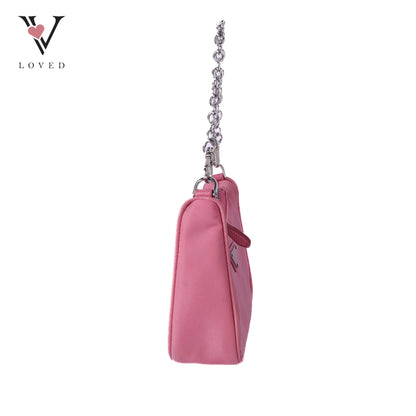 Tessuto Nylon Saffiano Mini Re-Edition 2000 In  Begonia