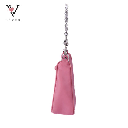 Tessuto Nylon Saffiano Mini Re-Edition 2000 In  Begonia