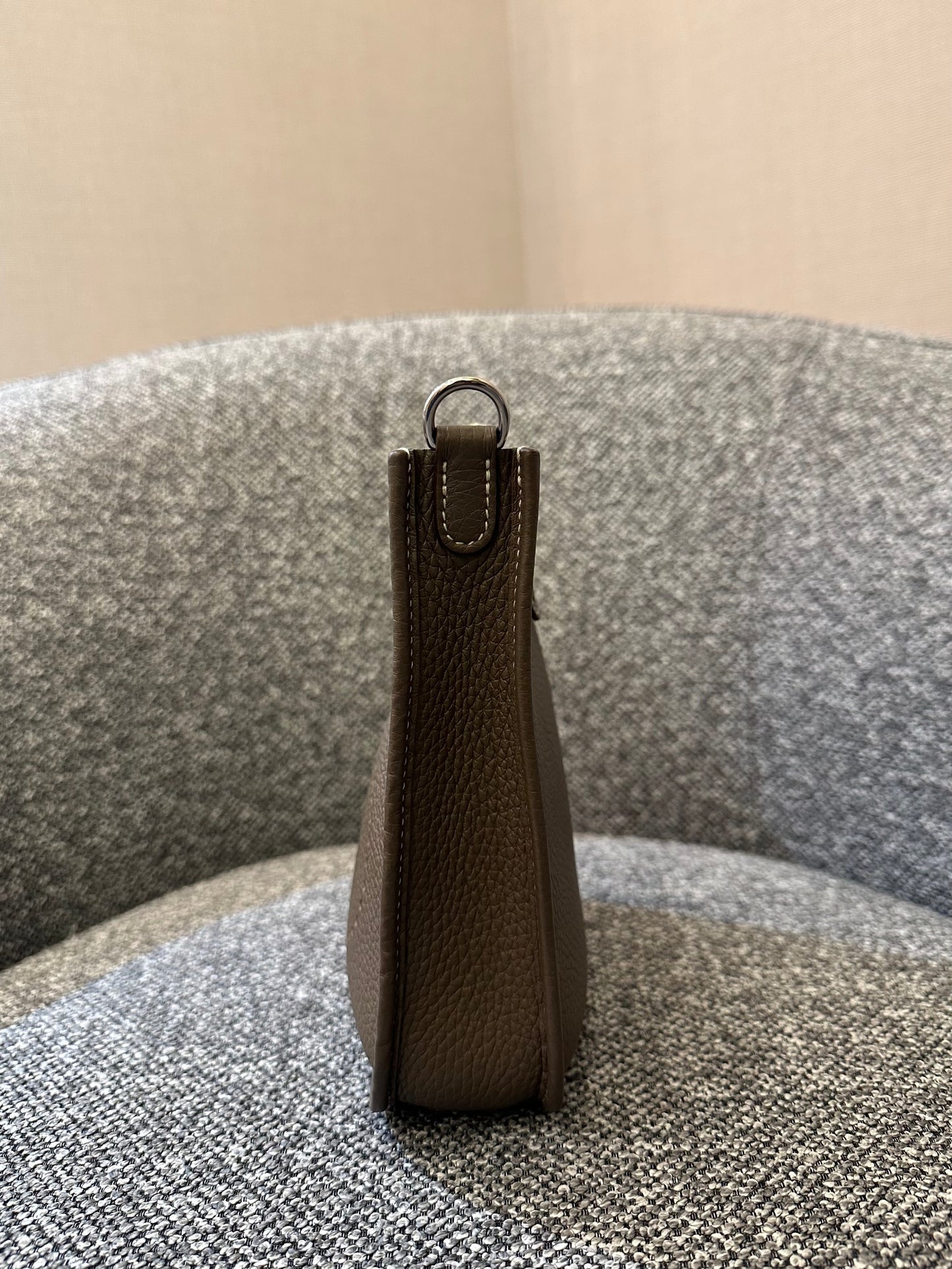 Hermes Evelyne TPM 16 Crossbody Bag Etoupe Leather